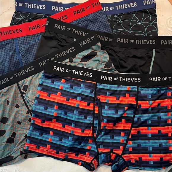 Pair of Thieves Men's Boxer Briefs - Multicolor 5 Pack - Picture 1 of 16